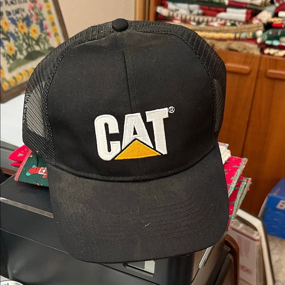 CAT Black Trucker Hat